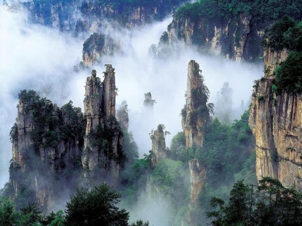 مقاله: ستون های شگفت انگیز در کوه های تیانزی چین
